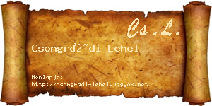 Csongrádi Lehel névjegykártya